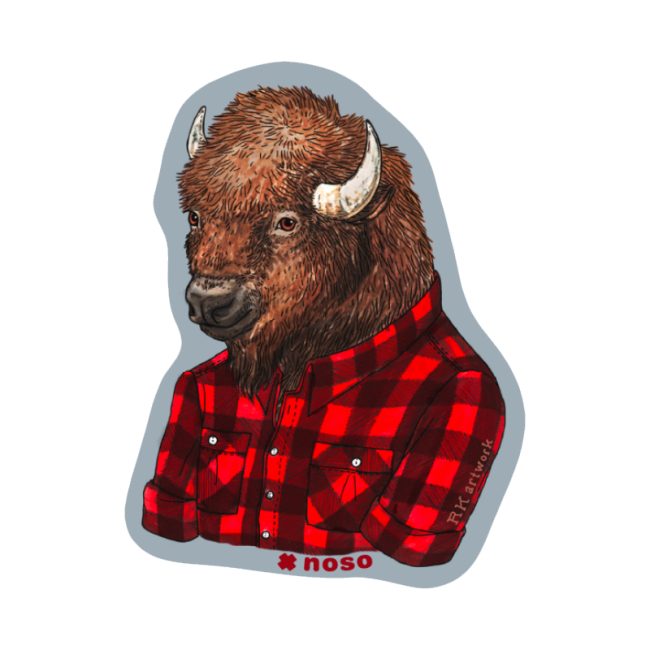 BISON BUFFALO PLAID by Rachel Kozlowski