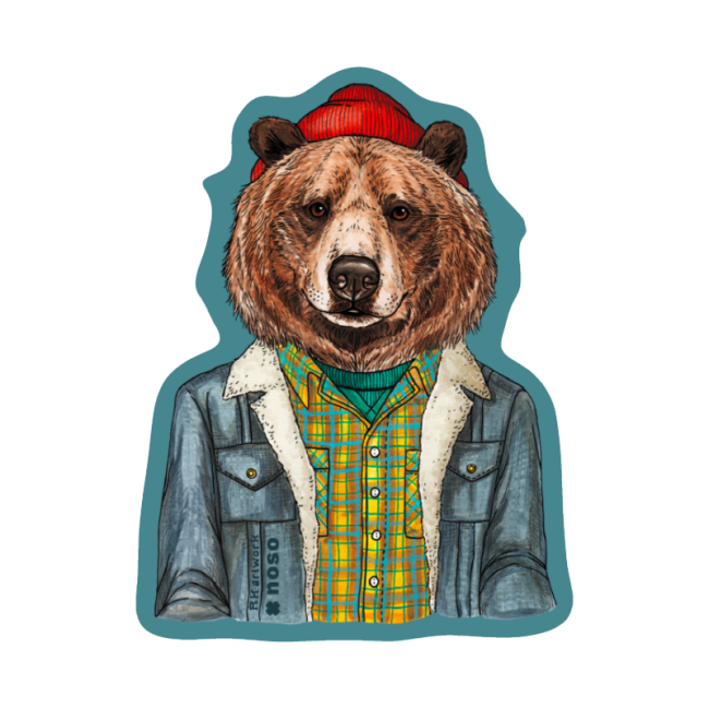 MR GRIZZLY BEAR by Rachel Kozlowski